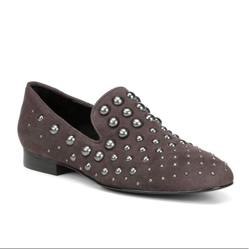 Donald J Pliner LOYD Studded Suede Loafer Flat - Picture 2 of 8